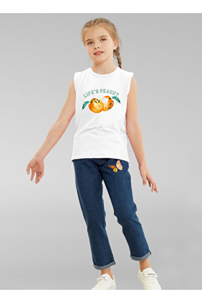 LAUREN SMITH Kids Girls Fashion Sleeve Tee with Sequin Work 100 percent Cotton