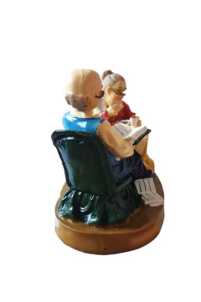 BV Decorative statuette, Old people, Multicolor, 19 cm, GXL45