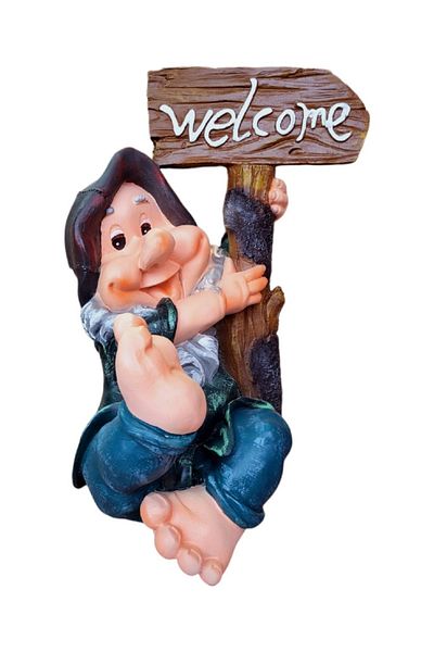 BV Decorative statuette, Welcome Dwarf, Multicolor, 40 cm, DVF4023P