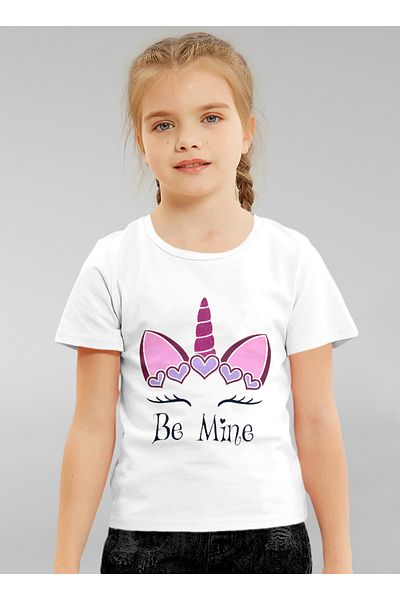 LAUREN SMITH Kids Girls Short Sleeved Tee with Glitter Print 100 percent Cotton
