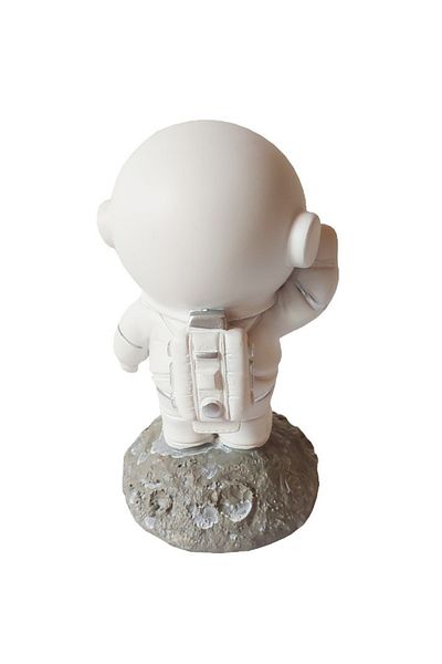 BV Decorative statuette, Astronaut on asteroid, Gray, 11 cm, DY202-7A
