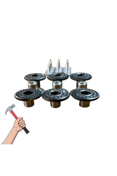 FashionSButik Set of 9 Jeans Buttons – Hammer Attachable, Metal Button for Repair and DIY Projects