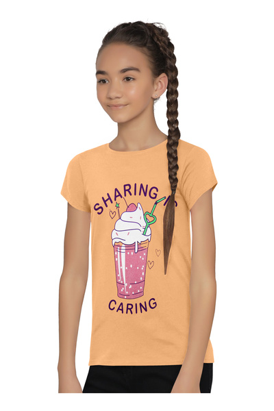 LAUREN SMITH Kids Girls Short Sleeved Tee with Glitter Print 100 percent Cotton