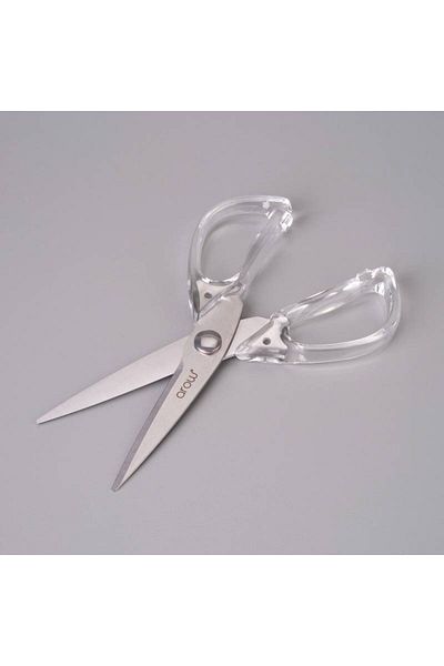 AROW Transparent Handle Chicken Scissors Kitchen Scissors Multi-Purpose Scissors 12cm