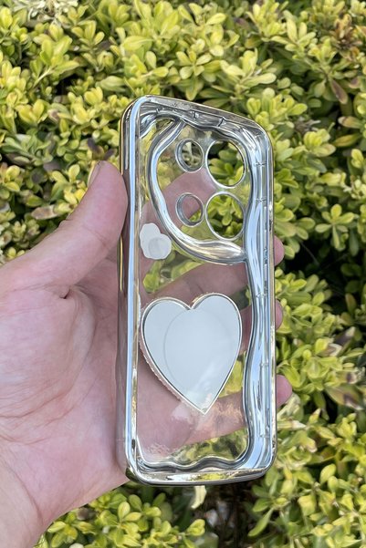CEPSTOK Xiaomi Redmi Note 13 4g Case Silver Stone Anti-Knock Silicone Cover