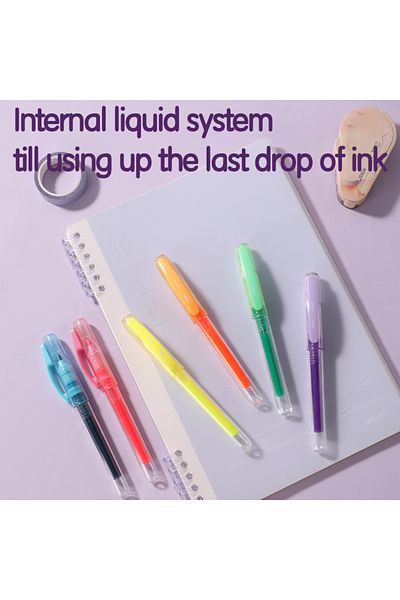 Deli EU300 Liquid Ink Highlighters 1–3.5mm, 6 Colors – ideal for study and color coding