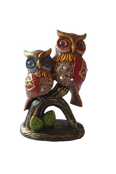 BV Decorative statuette, Owls, Multicolor, 17 cm, XD4022A
