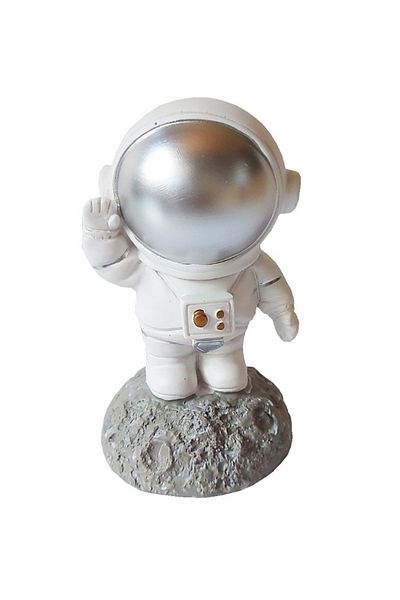 BV Decorative statuette, Astronaut on asteroid, Gray, 11 cm, DY202-7A