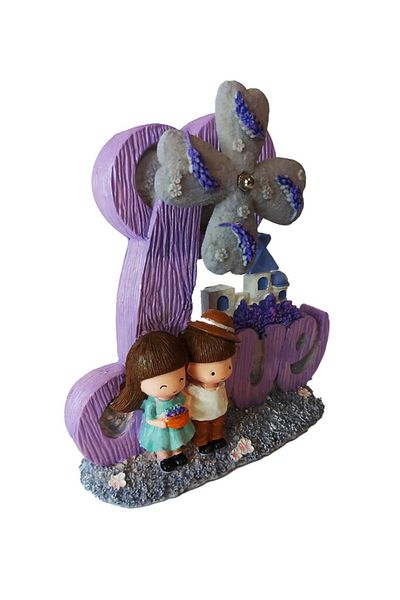 BV Music box with key, Love, Purple, 19 cm, 2139A