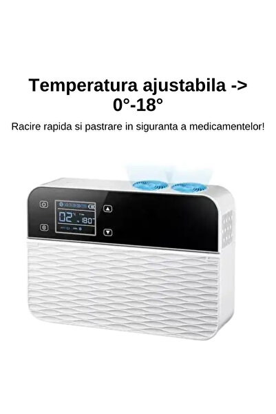 LUDORA Frigider medicamente, pentru insulina, portabil, capacitate racire 0-18°C, dimensiuni 215x140x60 mm