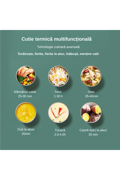 LUDORA Electric Lunch Box, Heated and Steamed, 4 Containers, Total Capacity 2L, Power 250W,