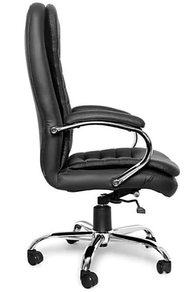 AWF AL WADI FURNITURE Bosy PU Leather Double Cushioned Ergonomic Office Chair, Boss Chair, Workstation Chair - Black