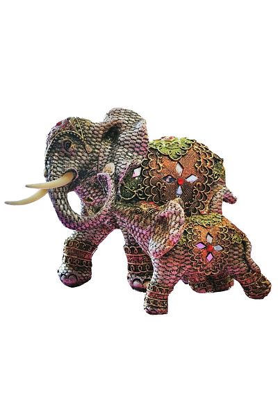 BV Decorative elephant with baby, 22 cm, 576E