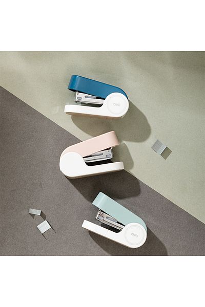 Deli EK203 Mini Stapler Set, 15 Sheets, 24/6 & 26/6 Staples, Blue – Ideal for Office & School