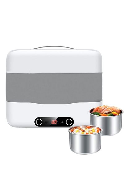 LUDORA Electric Lunch Box, Heated and Steamed, 4 Containers, Total Capacity 2L, Power 250W,