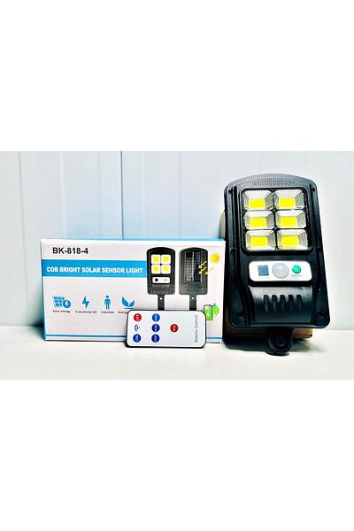 Generic مصابيح شوارع خارجية تعمل بالطاقة الشمسية LED، 120 مصباح LED لاسلكي IP65 مع مستشعر حركة وإضاءة جدارية أمنية بطول 3 أمتار