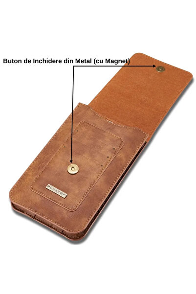 LUDORA Husa Telefon, Compatibila telefoane 7 inch,Tip Portofel, 13 Sloturi, Inchidere Magnet,Prindere Curea