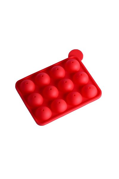 BV Silicone mold for lollipops or candies, 12 cavities, Red, 17. 5 cm, 428COF