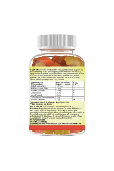 Thomaxcare Omega Plus Sugar Free, Vegan Gummy TooMax, 60 gummies