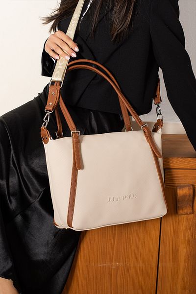 Just Polo JP حقيبة كتف نسائية كبيرة الحجم من جست بولو مقاس 32x28 سم