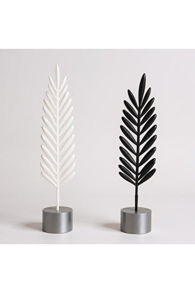 Mescolare İskandinav Tarzı Zeytin Dalı Yaprak Heykel , dekoratif – 2’li Siyah...
