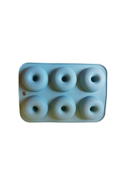 BV Formă de silicon, pentru gogoși sau prăjituri, 6 cavități, albastră, 26 cm, 341COF
