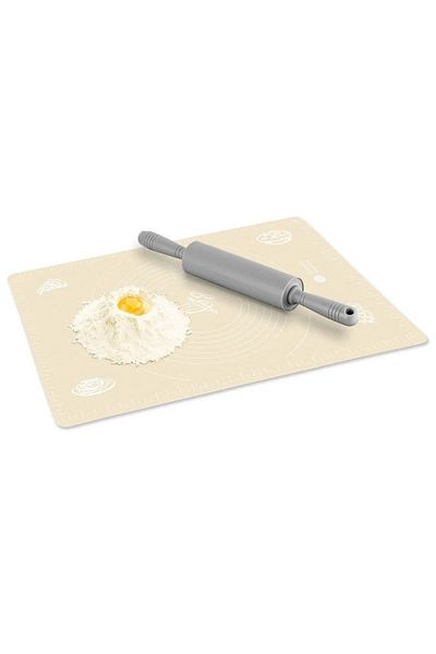 BV Covoraș din silicon pentru aluat, foaie antiaderentă, 60x80 cm, bej, 559COF