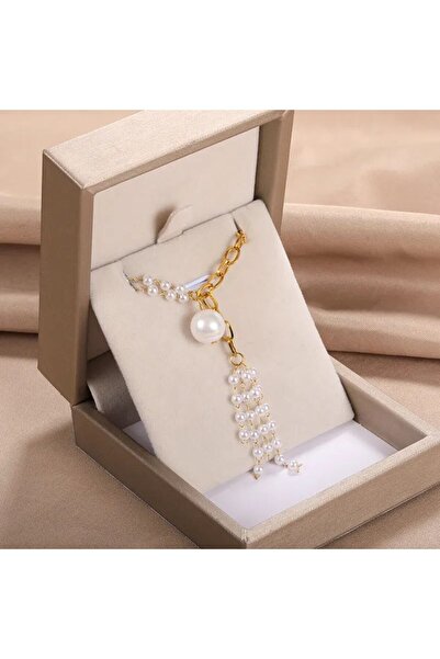 Shiklik MODA قلادة نسائية بسلسلة من اللؤلؤ لتعزيز أناقتك