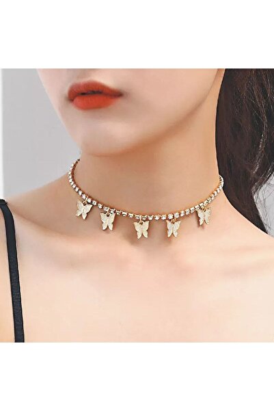 Shiklik MODA ارتقِ بفخرك مع قلادة الفراشة المرصعة بالجواهر الرائعة