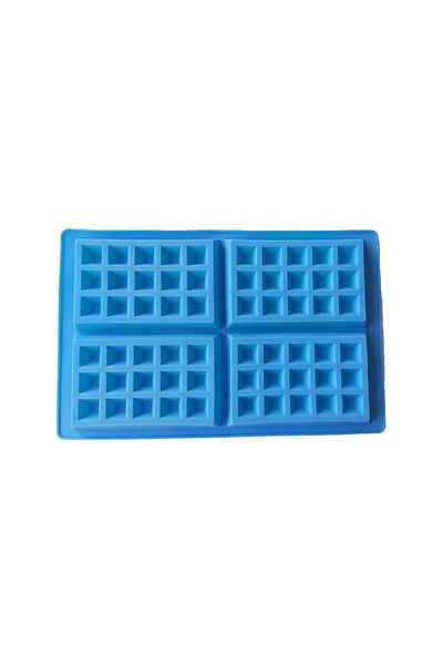 BV Matră de silicon cu 4 cavități, Pentru Grofe, Albastră, 28 cm, 234COF