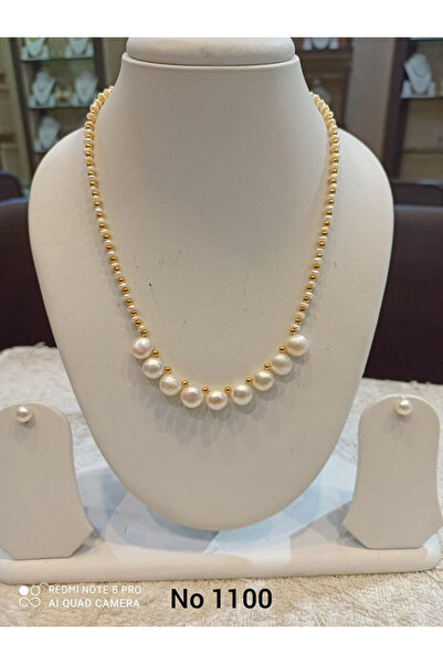 Shiklik MODA قلادة نسائية مطرزة باللؤلؤ لتعزيز أناقتك