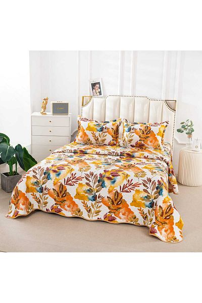 FIONNA.RO Quilted Cotton Quilt with Two Sides - Mini Floricele
