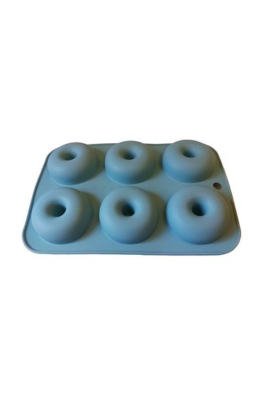 BV Formă de silicon, pentru gogoși sau prăjituri, 6 cavități, albastră, 26 cm, 341COF