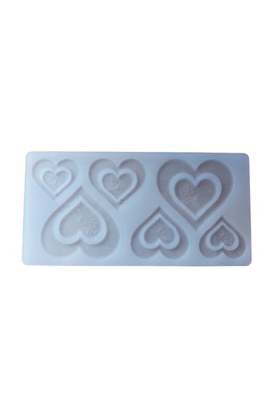 BV Silicone mold for cake decoration, Heart mold, White, 21cm, 314COF