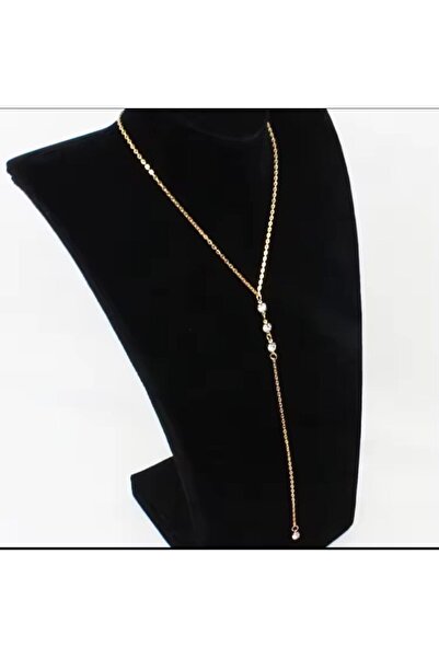 Shiklik MODA قم بتكملة أناقتك مع قلادة طويلة من حجر الكريستال باللون الذهبي ا...