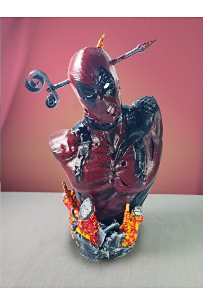 eselya 3d Deadpool / Marvel / Deadpool Figür Büst/ Fanart -15cm