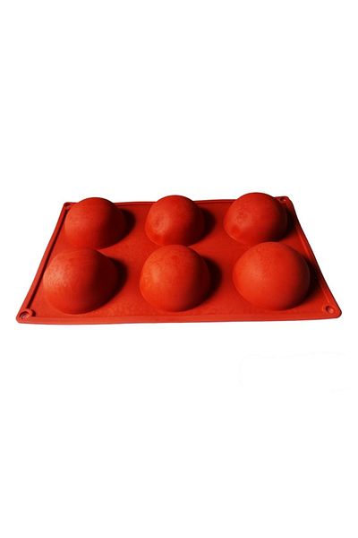 BV Silicone mold 6 cavities, For cakes, Red, 28 cm, 296COF
