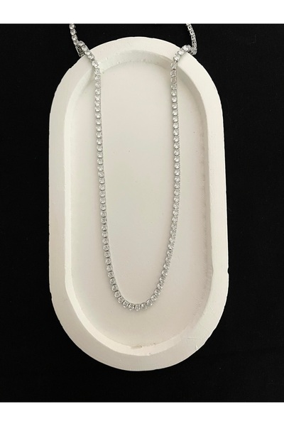 Luna Çelik Su Yolu Pırlanta Kolye