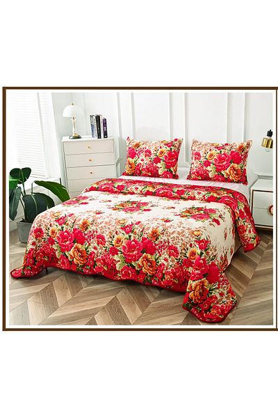 FIONNA.RO Double-Sided Quilted Cotton Blanket - Intense Colors