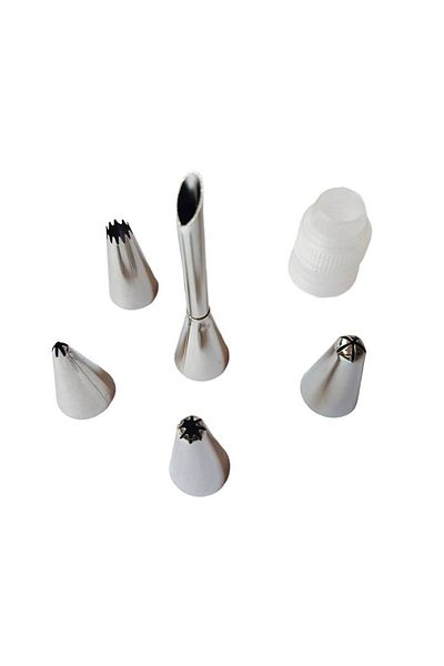 BV Set of 5 decorative stainless steel shower heads, 1 Adapter, 1 Silicone Cap, 448COF