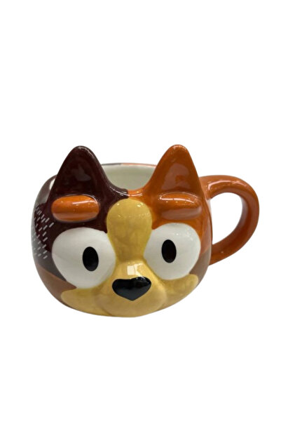 NETAVANTAJ Disney Bingo 3D Özel Tasarım Kapaklı Kupa Bardak