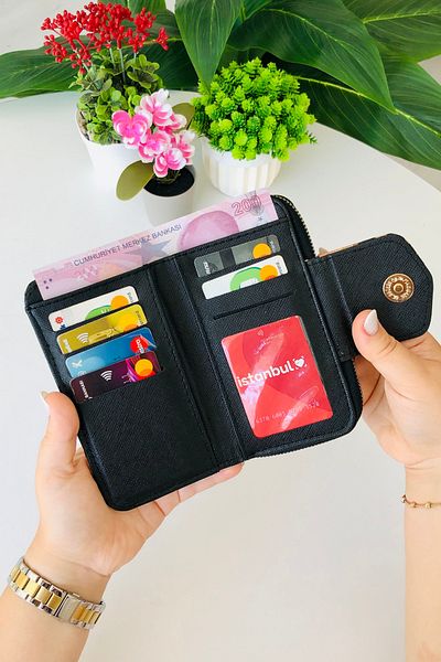 derius Stylish Textured Useful Model Leopard Women's Wallet with Coin Compartment (Vegan Leather)