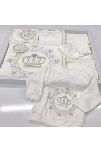 Pure Kids Store Kutulu %100 Organik Pamuk 10 Parça Kız ve Erkek Bebek Taç Nak...