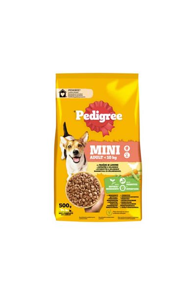 Pedigree 6x Hrană Uscată Pentru Câini Adulți Mini , Păsări Și Legume 500 G