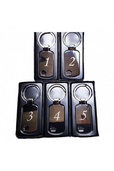 dalimag Set 5 bucati breloc personalizat cu logo si numar camera pentru vila. casa vacanta. hotel. hostel. p