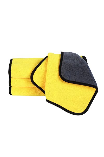 EMESZON ® Lavetă microfibră super absorbantă, 60x40 cm 800g curățare geamuri auto monitoare, gri-galben