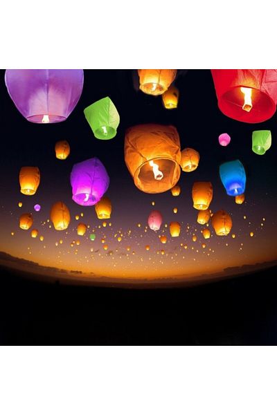 dalimag Lampion zburator, flippy, hartie biodegradabila, galben, 30 x 35 cm