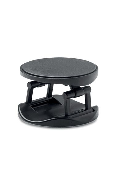 dalimag Round Foldable Phone Holder for Phone Made of ABS with 3M Adhesive, Black, 4x2.5 cm