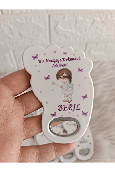 Doğrukan Hediyelik 25 adet örgü saçlı kız konsept ayak şeklinde açacak magnet...