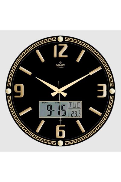 Galaxy T-710-A-1 Premium Embossed Number Digital Wall Clock